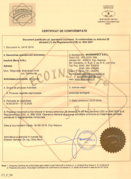 Certificat cultura ecologica afine 2019 Dambovita